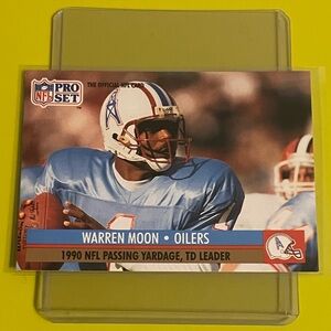 Warren Moon #9 1991 Pro Set Football Trading Card